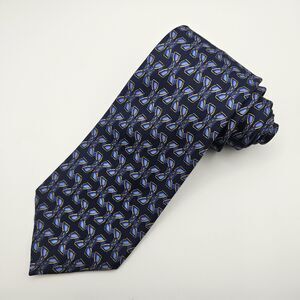 Thomas Pink Jermyn St London All Silk Chain Pattern Tie Work Wedding 58 7/8x3.5"